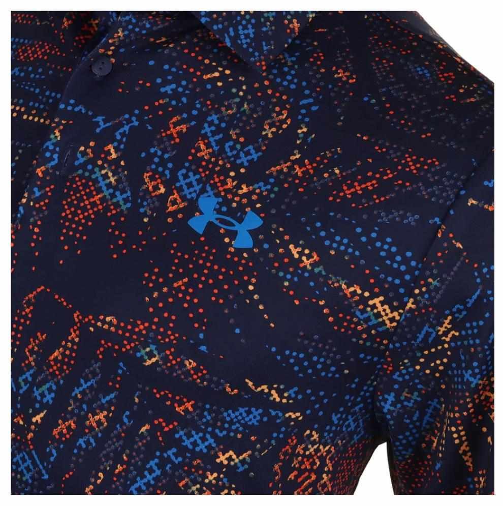 Under Armour Playoff 3.0 Printed męskie polo, midnight navy/phoenix