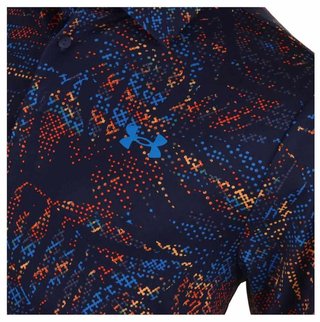 Under Armour Playoff 3.0 Printed męskie polo, midnight navy/phoenix