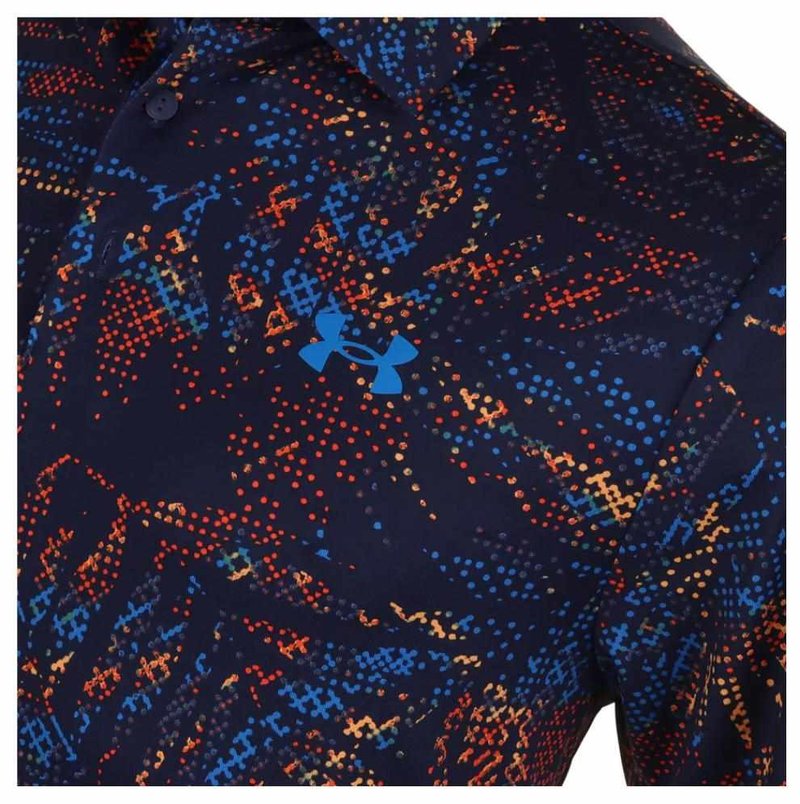 Under Armour Playoff 3.0 Printed męskie polo, midnight navy/phoenix