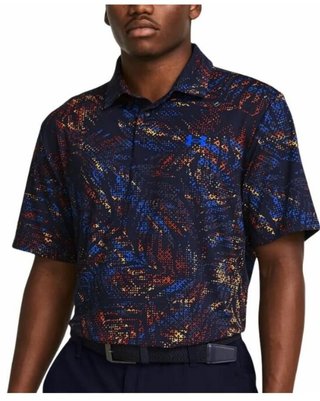 Under Armour Playoff 3.0 Printed męskie polo, midnight navy/phoenix