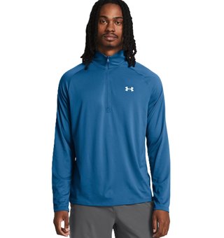 Under Armour Tech 2.0 1/2 Zip męskie polo, niebieskie