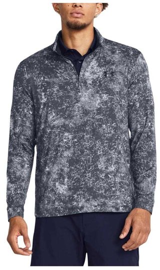 Under Armour Playoff Printed 1/4 Zip męska bluza, downpour gray/midnight navy