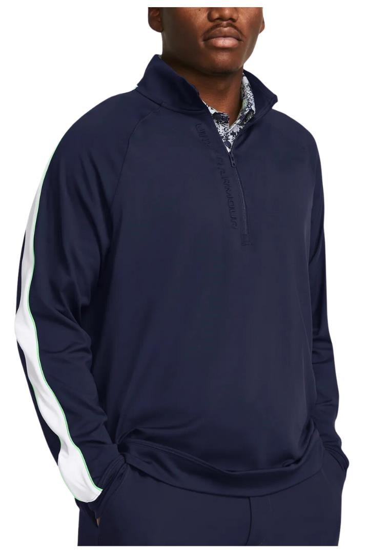 Under Armour Storm Midlayer 1/2 Zip męska bluza, midnight navy/matrix green/white