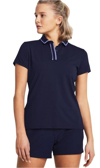 Under Armour Iso-Chill damskie polo, granatowo/białe
