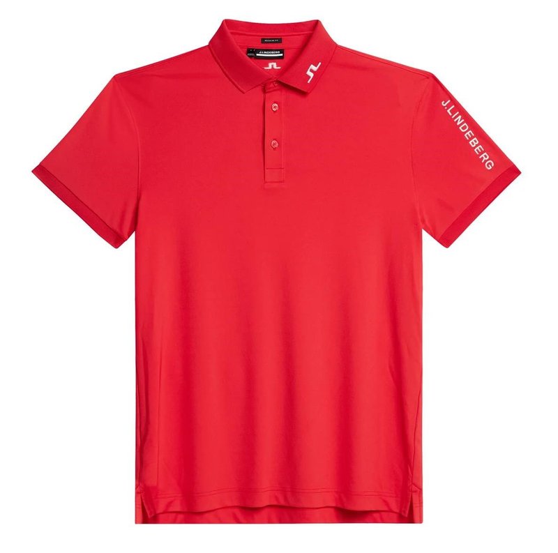 J.Lindeberg Tour Tech Regular Fit męskie polo, czerwone