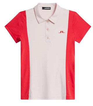 J.Lindeberg Tilly damskie polo, rose quartz