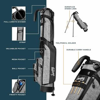 Sunday Golf Loma pencil bag, szary