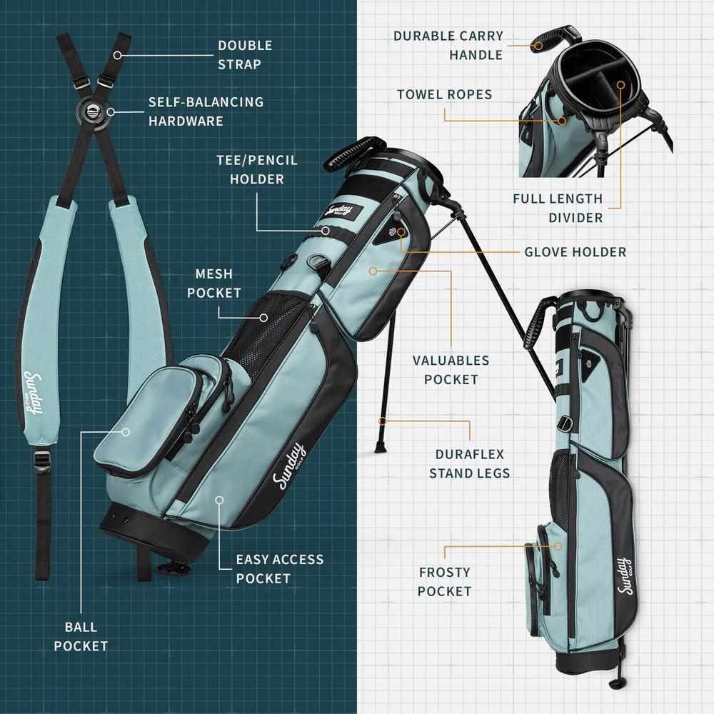 Sunday Golf Loma XL carry bag, niebiesky