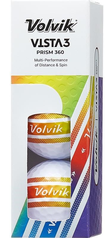 Volvik Vista 3 Prism 360 piłki golfowe, białe