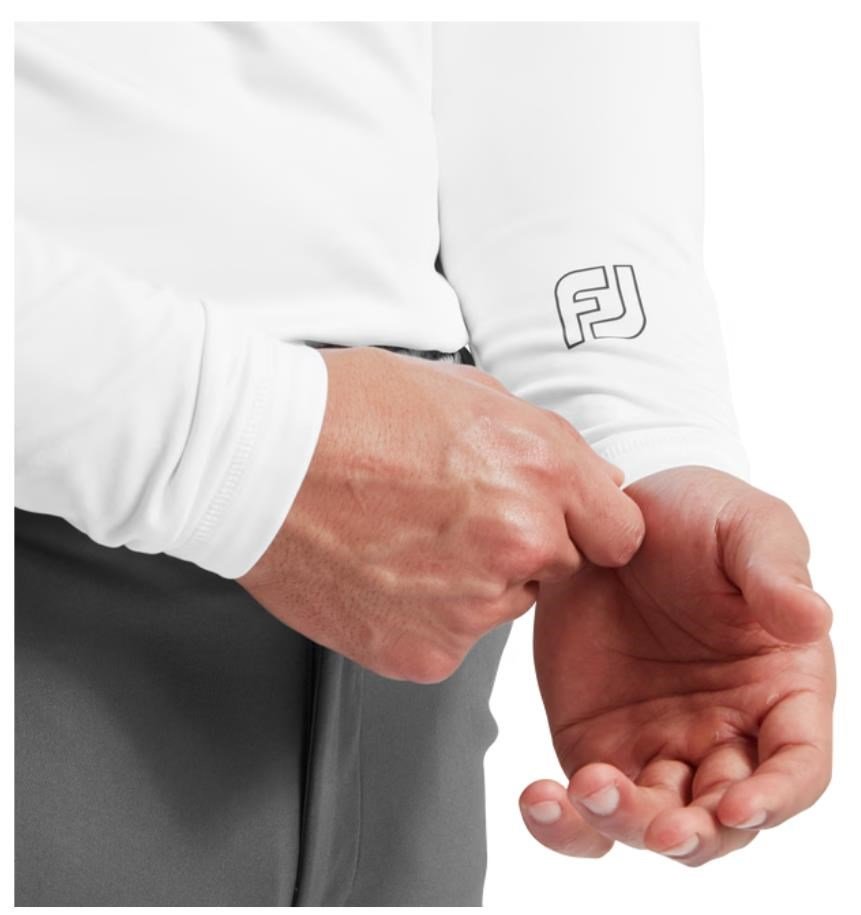 FootJoy ThermoSeries Fleece Base Layer męskie polo, białe