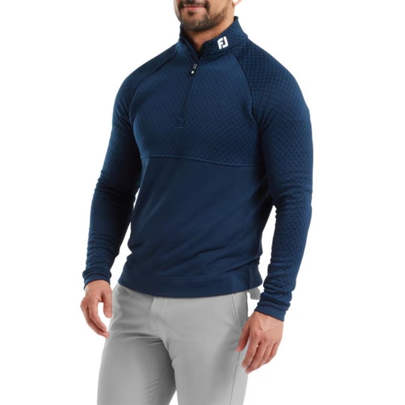 FootJoy Jacquard Thermal Chill-Out męska bluza, granatowa