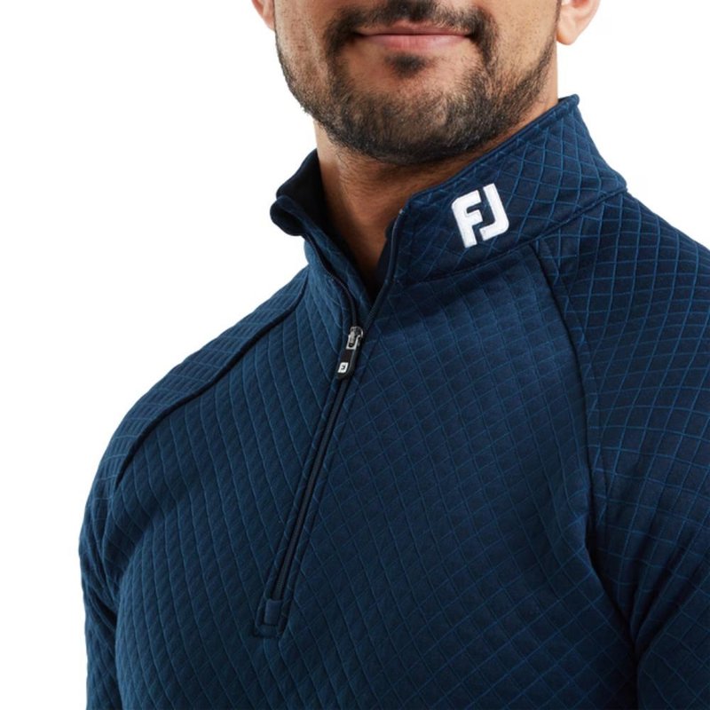 FootJoy Jacquard Thermal Chill-Out męska bluza, granatowa