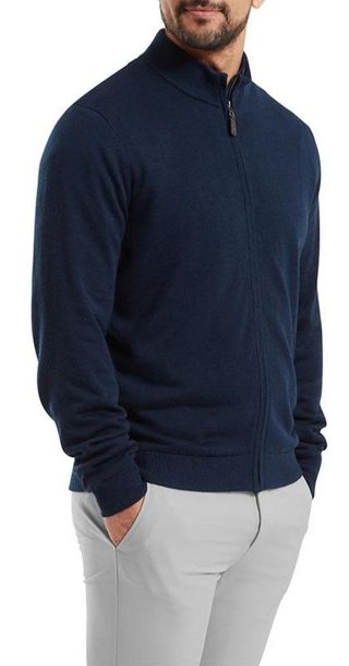 FootJoy Full-Zip Lined męski sweter, granatowy