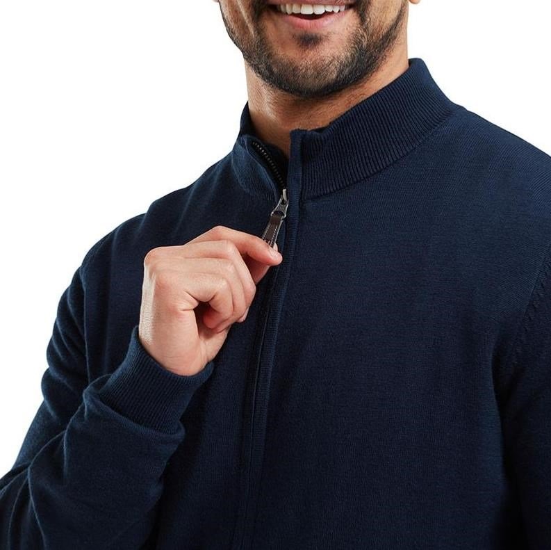 FootJoy Full-Zip Lined męski sweter, granatowy
