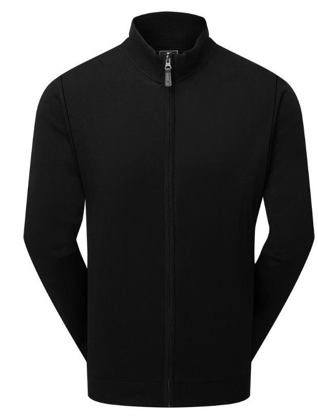 FootJoy Drirelease Full-Zip Midlayer męski sweter, czarny