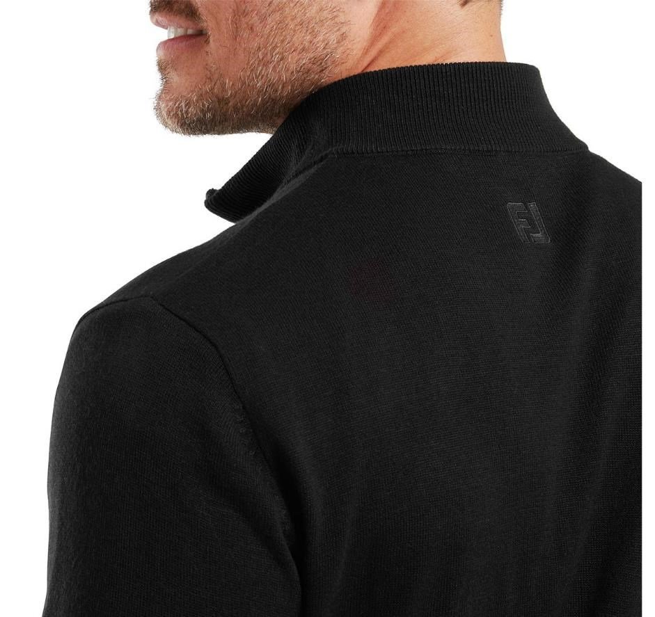 FootJoy Drirelease Full-Zip Midlayer męski sweter, czarny