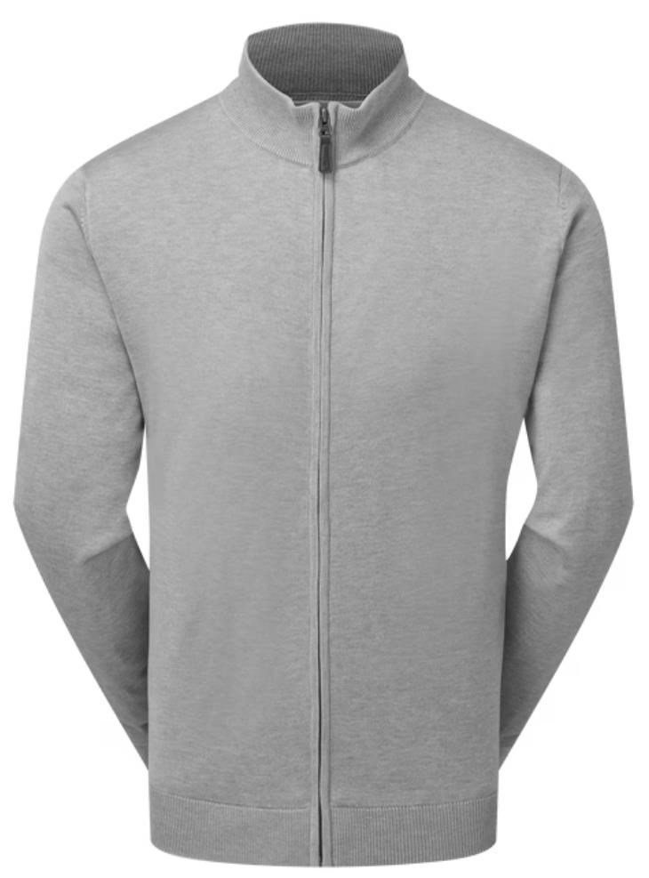 FootJoy Drirelease Full-Zip Lined męski sweter, szary