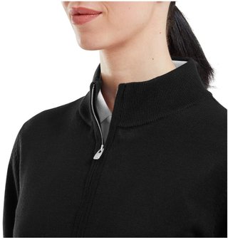 FootJoy Drirelease Full-Zip Lined damski sweter, czarny