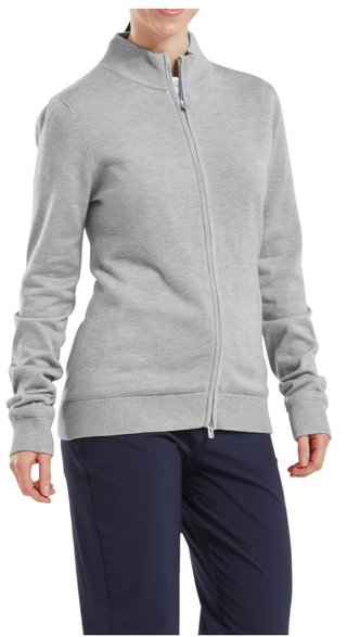 FootJoy Drirelease Full-Zip Lined damski sweter, szary