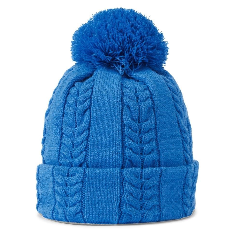 FootJoy Cable Knit Bobble damska czapka zimowa, niebieska