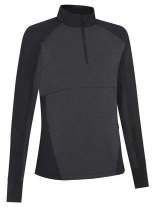 Callaway Lightweight Knit Heathered 1/4 Zip damska bluza, ebony heather