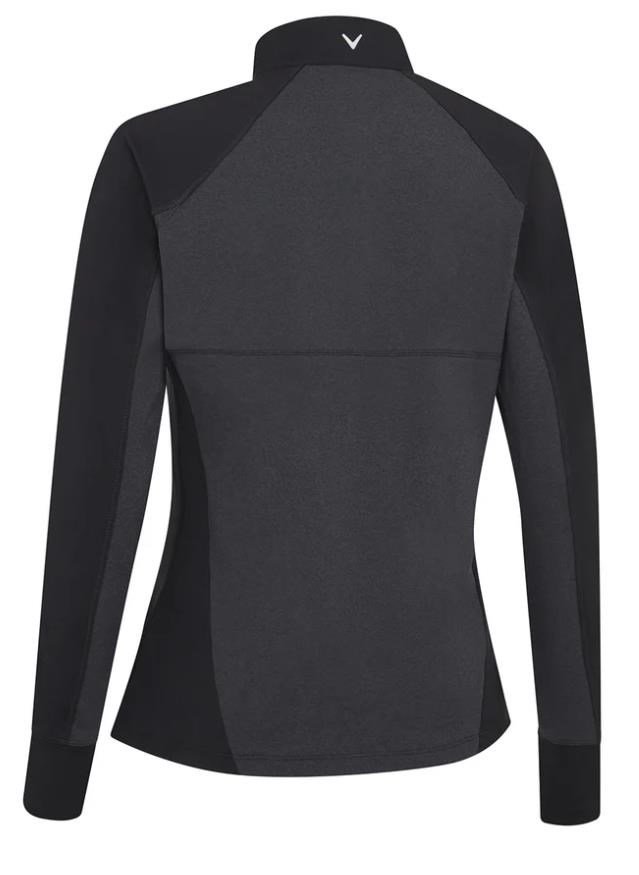 Callaway Lightweight Knit Heathered 1/4 Zip damska bluza, ebony heather