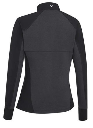 Callaway Lightweight Knit Heathered 1/4 Zip damska bluza, ebony heather