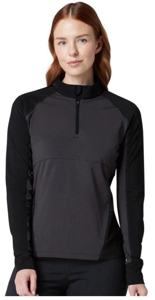 Callaway Lightweight Knit Heathered 1/4 Zip damska bluza, ebony heather