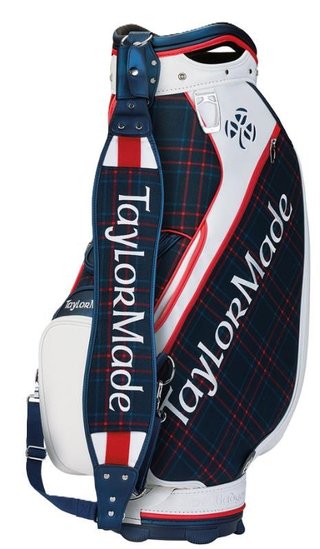 TaylorMade Patriotic Plaid staff bag, czerwona/biała/niebieska