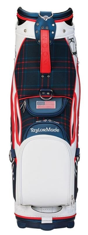 TaylorMade Patriotic Plaid staff bag, czerwona/biała/niebieska