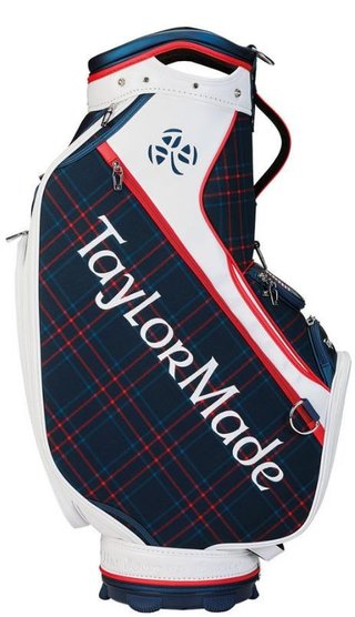 TaylorMade Patriotic Plaid staff bag, czerwona/biała/niebieska