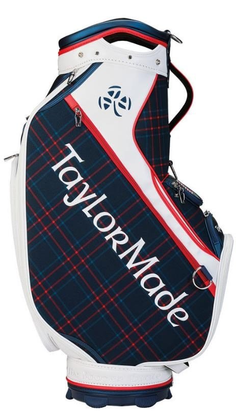 TaylorMade Patriotic Plaid staff bag, czerwona/biała/niebieska
