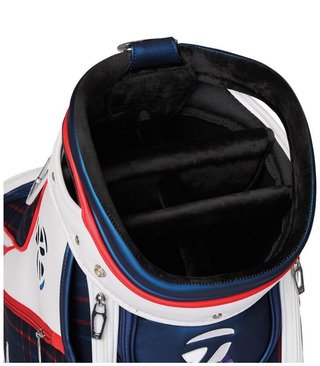 TaylorMade Patriotic Plaid staff bag, czerwona/biała/niebieska