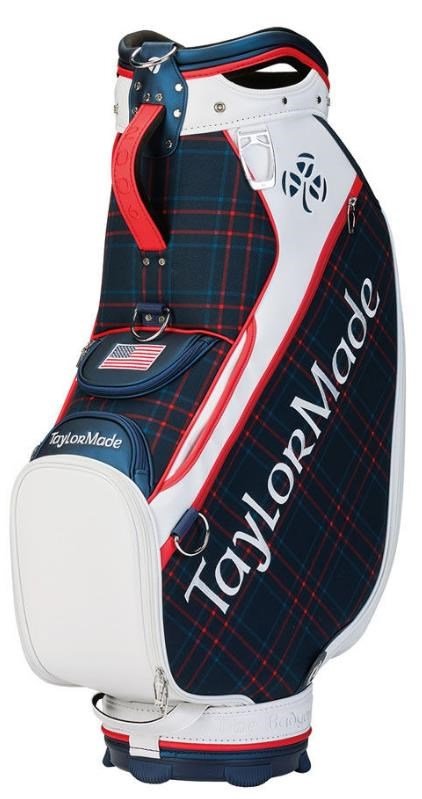 TaylorMade Patriotic Plaid staff bag, czerwona/biała/niebieska