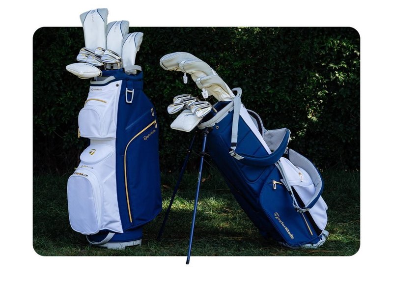TaylorMade Kalea Gold damski cart bag, granatowo/biały