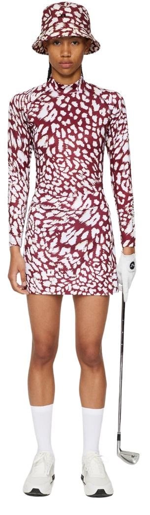 J.Lindeberg Asa Print Soft Compression top damski, glitch leo lime