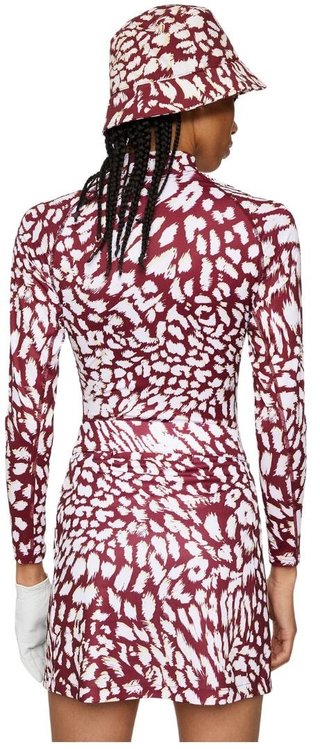 J.Lindeberg Asa Print Soft Compression top damski, glitch leo lime