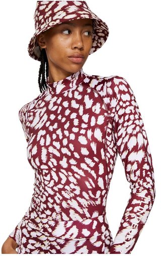 J.Lindeberg Asa Print Soft Compression top damski, glitch leo lime