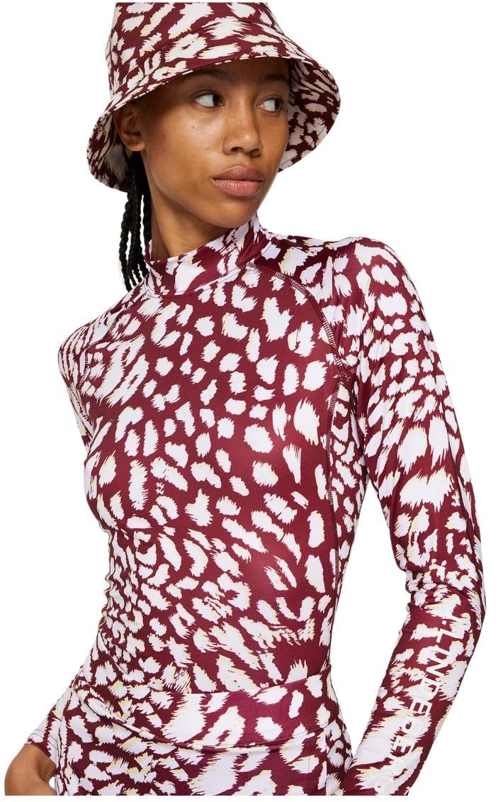 J.Lindeberg Asa Print Soft Compression top damski, glitch leo lime