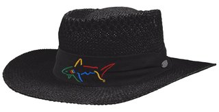 Greg Norman Signature Straw kapelusz, czarny