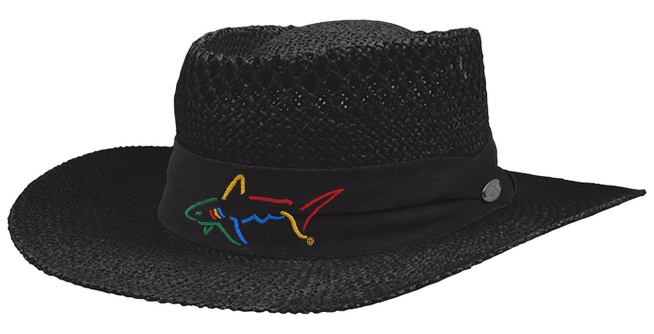 Greg Norman Signature Straw kapelusz, czarny