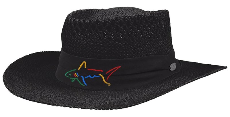 Greg Norman Signature Straw kapelusz, czarny