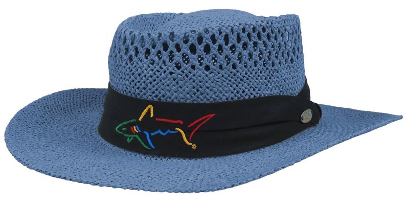 Greg Norman Signature Straw kapelusz, granatowy