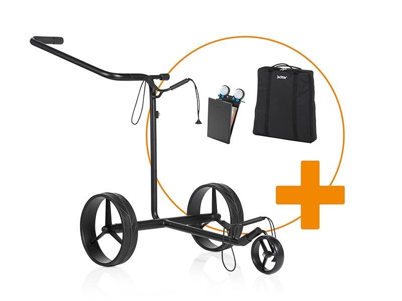 JuStar BLACK Series 1.0 wózek elektryczny + GRATIS uchwyt na karte wyników i torba transportowa