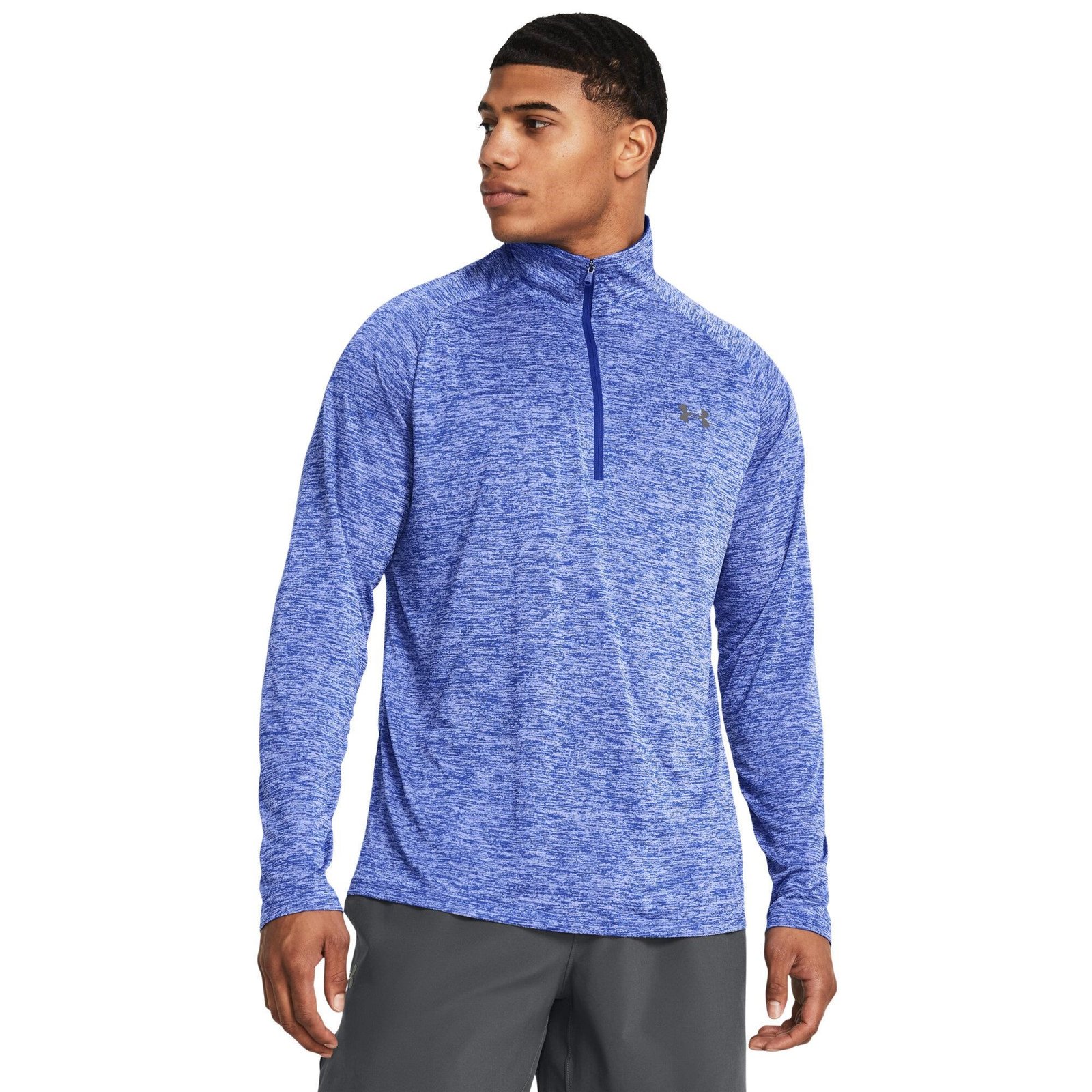 Under Armour Tech 2.0 1/2 Zip męskie polo, niebieskie