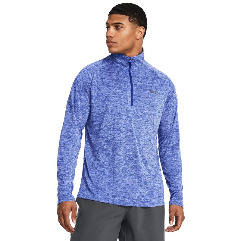 Under Armour Tech 2.0 1/2 Zip męskie polo, niebieskie