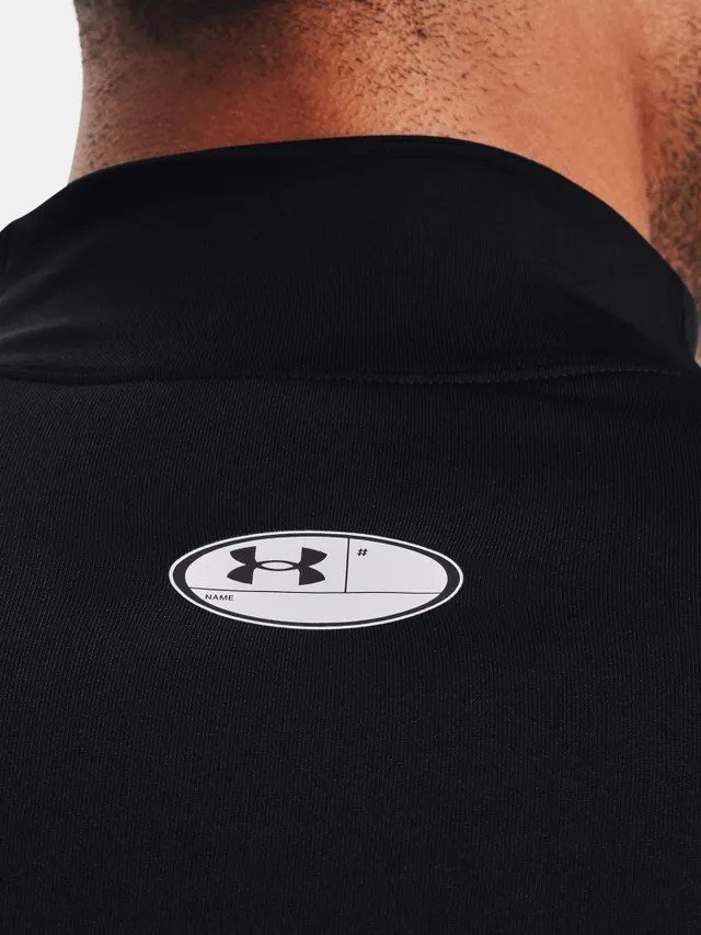 Under Armour CG Armour Fitted Mock męski T-shirt funkcjonalny, czarny