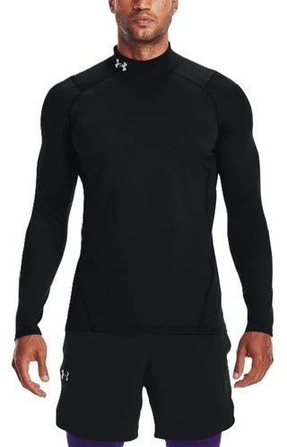 Under Armour CG Armour Fitted Mock męski T-shirt funkcjonalny, czarny