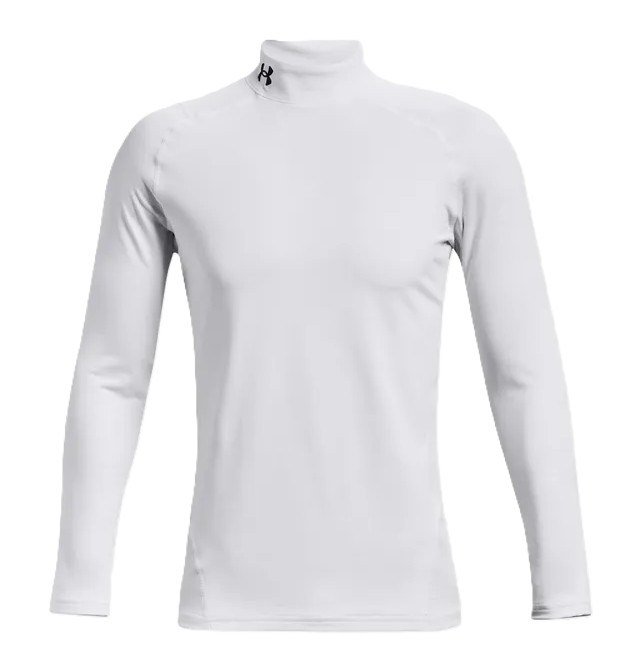 Under Armour CG Armour Fitted Mock męski T-shirt funkcjonalny, biały