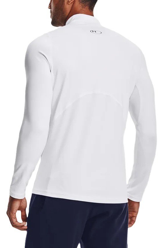 Under Armour CG Armour Fitted Mock męski T-shirt funkcjonalny, biały